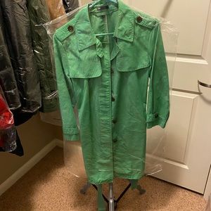 Gap size large green trench coat